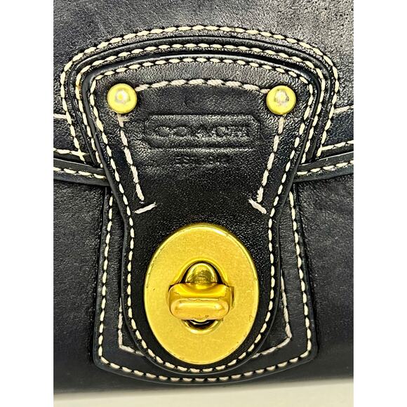 Coach Legacy Turnlock Wallet Black & Pink - Picture 3 of 10